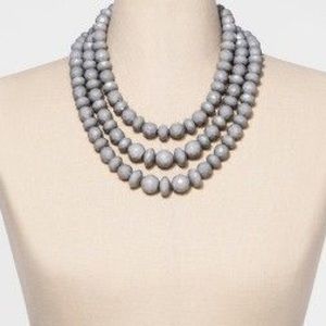 ‼️CLOSING CLOSET SALE‼️ NWT [BaubleBar] Grey Beaded Statement Necklace